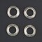 The Bead Chest Silver Ethiopian Wollo Rings (22mm) (Set of 4): Genuine Ethiopian Metal Ring Beads for DIY Jewelry